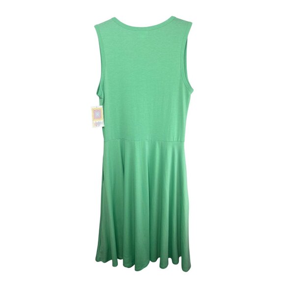 Lularoe Nicki Mint Green Sleeveless Fit & Flare A-Line Dress Womens Large - Picture 12 of 15